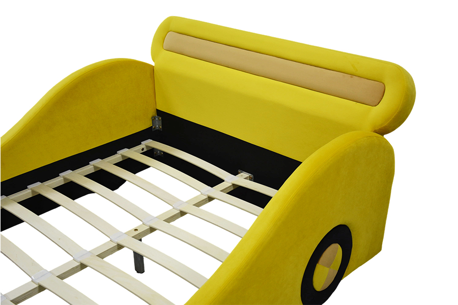 1421 子供用の印象的な黄色の車のようなベッド