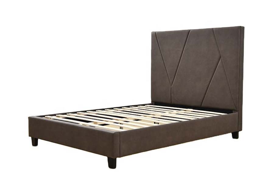 1615 シングルサイズ レザーベッド布張りベッド