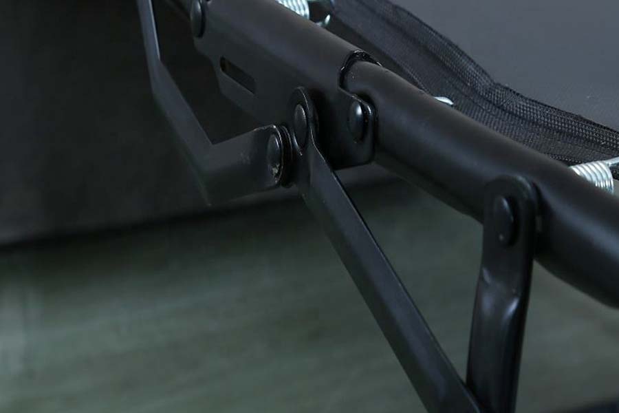 1484 ボタンデザイン布張り収納オットマンボックス